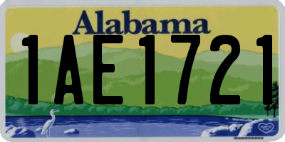 AL license plate 1AE1721