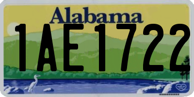 AL license plate 1AE1722