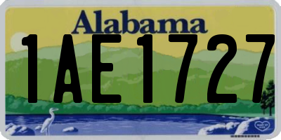 AL license plate 1AE1727