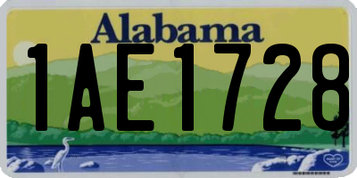 AL license plate 1AE1728