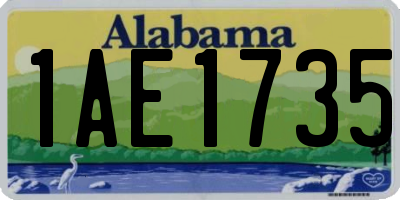 AL license plate 1AE1735