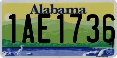 AL license plate 1AE1736