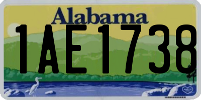 AL license plate 1AE1738