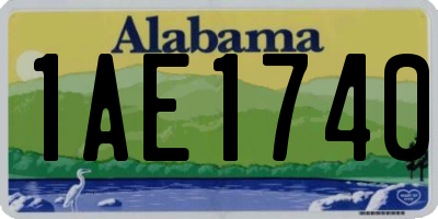 AL license plate 1AE1740