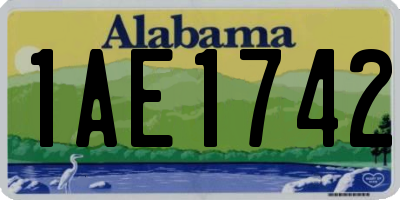 AL license plate 1AE1742