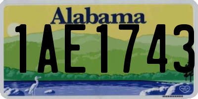 AL license plate 1AE1743