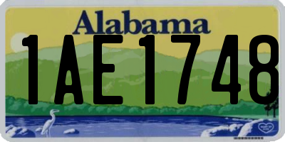 AL license plate 1AE1748