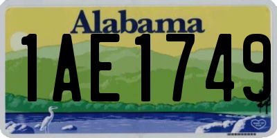 AL license plate 1AE1749