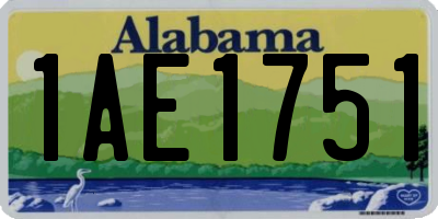 AL license plate 1AE1751