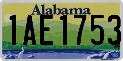 AL license plate 1AE1753