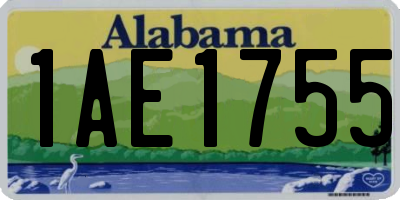 AL license plate 1AE1755