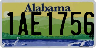 AL license plate 1AE1756