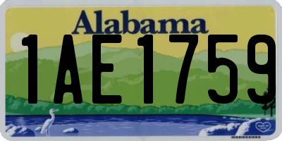 AL license plate 1AE1759