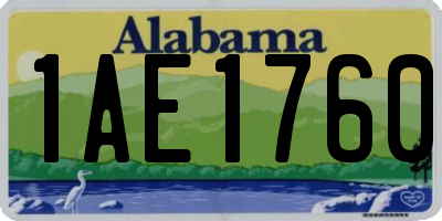 AL license plate 1AE1760