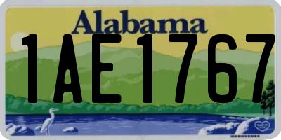 AL license plate 1AE1767