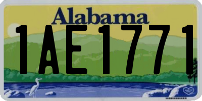AL license plate 1AE1771