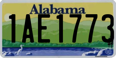 AL license plate 1AE1773