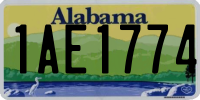 AL license plate 1AE1774