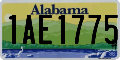 AL license plate 1AE1775