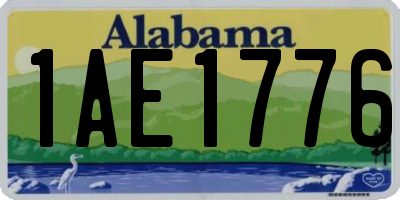 AL license plate 1AE1776