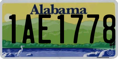 AL license plate 1AE1778