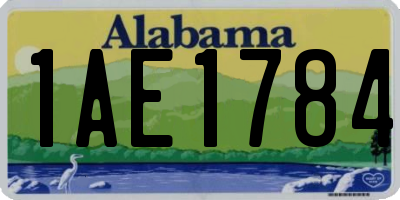 AL license plate 1AE1784