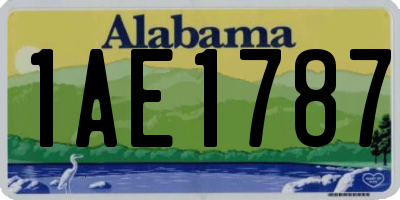 AL license plate 1AE1787