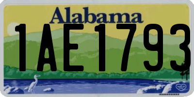 AL license plate 1AE1793