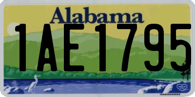 AL license plate 1AE1795