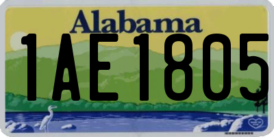 AL license plate 1AE1805