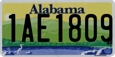 AL license plate 1AE1809