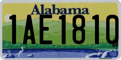 AL license plate 1AE1810