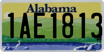 AL license plate 1AE1813