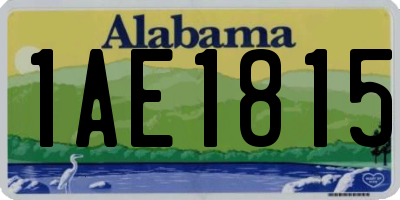 AL license plate 1AE1815