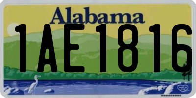 AL license plate 1AE1816