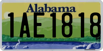 AL license plate 1AE1818