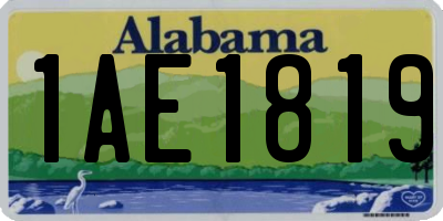 AL license plate 1AE1819