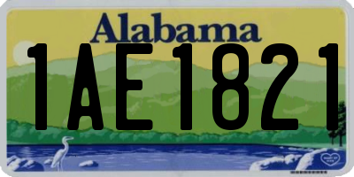 AL license plate 1AE1821