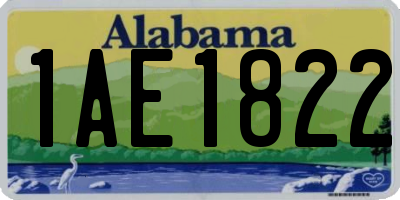 AL license plate 1AE1822