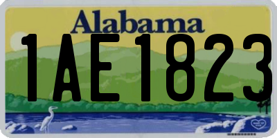 AL license plate 1AE1823