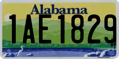 AL license plate 1AE1829