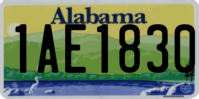 AL license plate 1AE1830