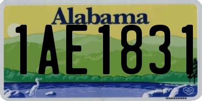 AL license plate 1AE1831