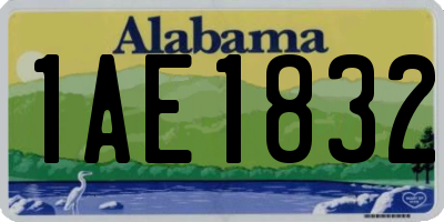 AL license plate 1AE1832