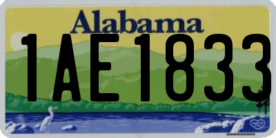 AL license plate 1AE1833
