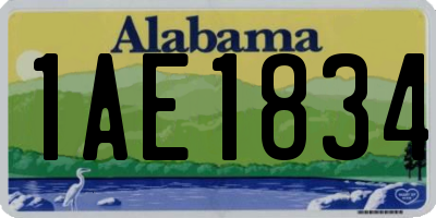 AL license plate 1AE1834