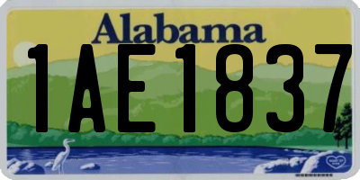 AL license plate 1AE1837