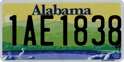 AL license plate 1AE1838