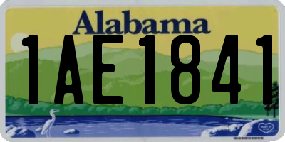 AL license plate 1AE1841