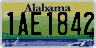 AL license plate 1AE1842